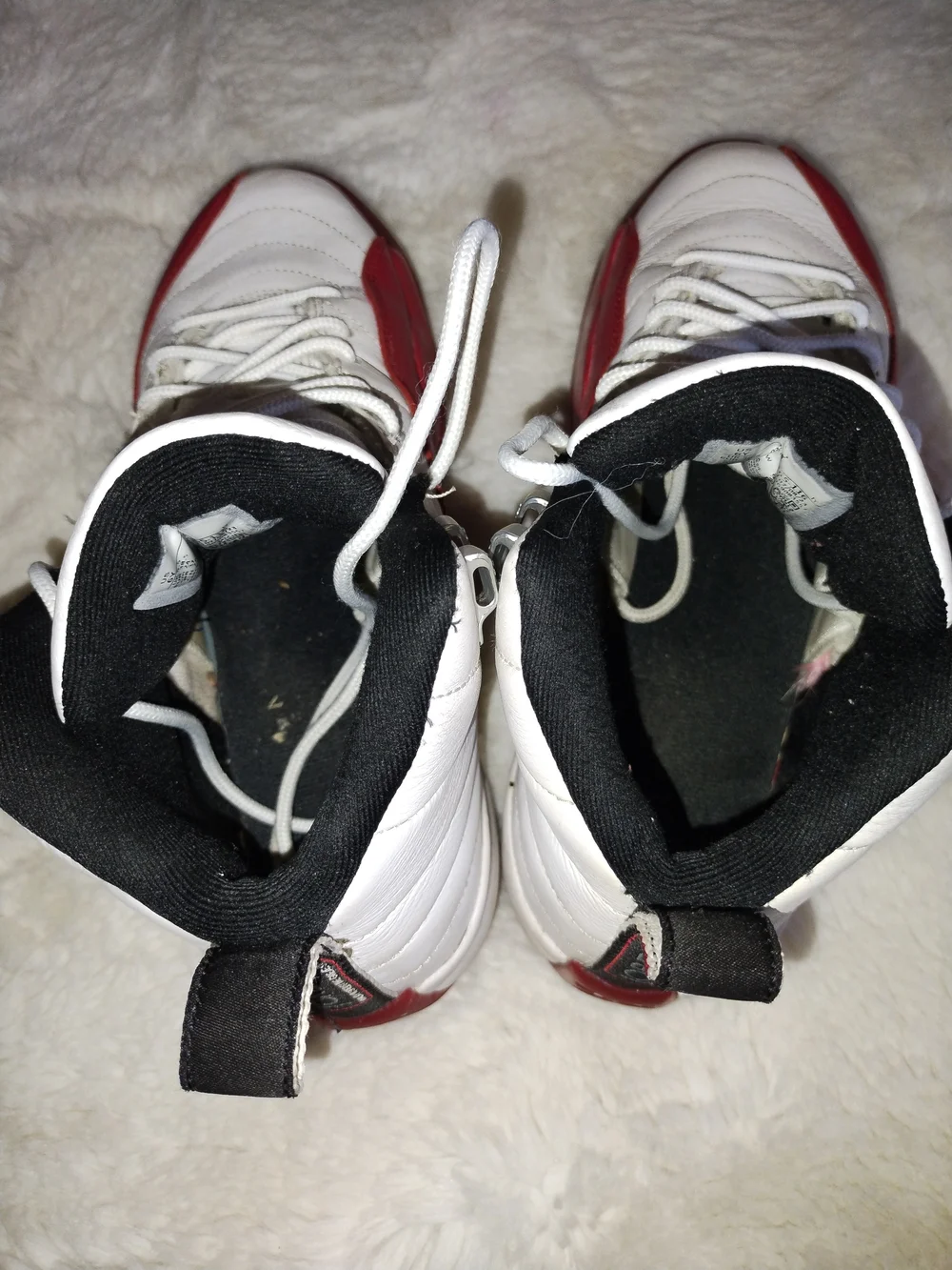 Jordan Men’s White and Red Basketball Shoes